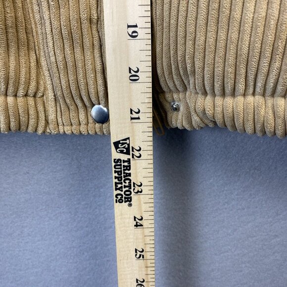 7 For All Mankind Corduroy Jacket Womens Size XS Crop Puffer Beige 81532 Trendy - Picture 4 of 14